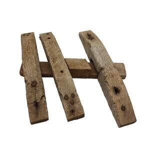 Antique Reclaimed Oak Handmade Barn Door Wooden Hardware Latch Closure Rustic